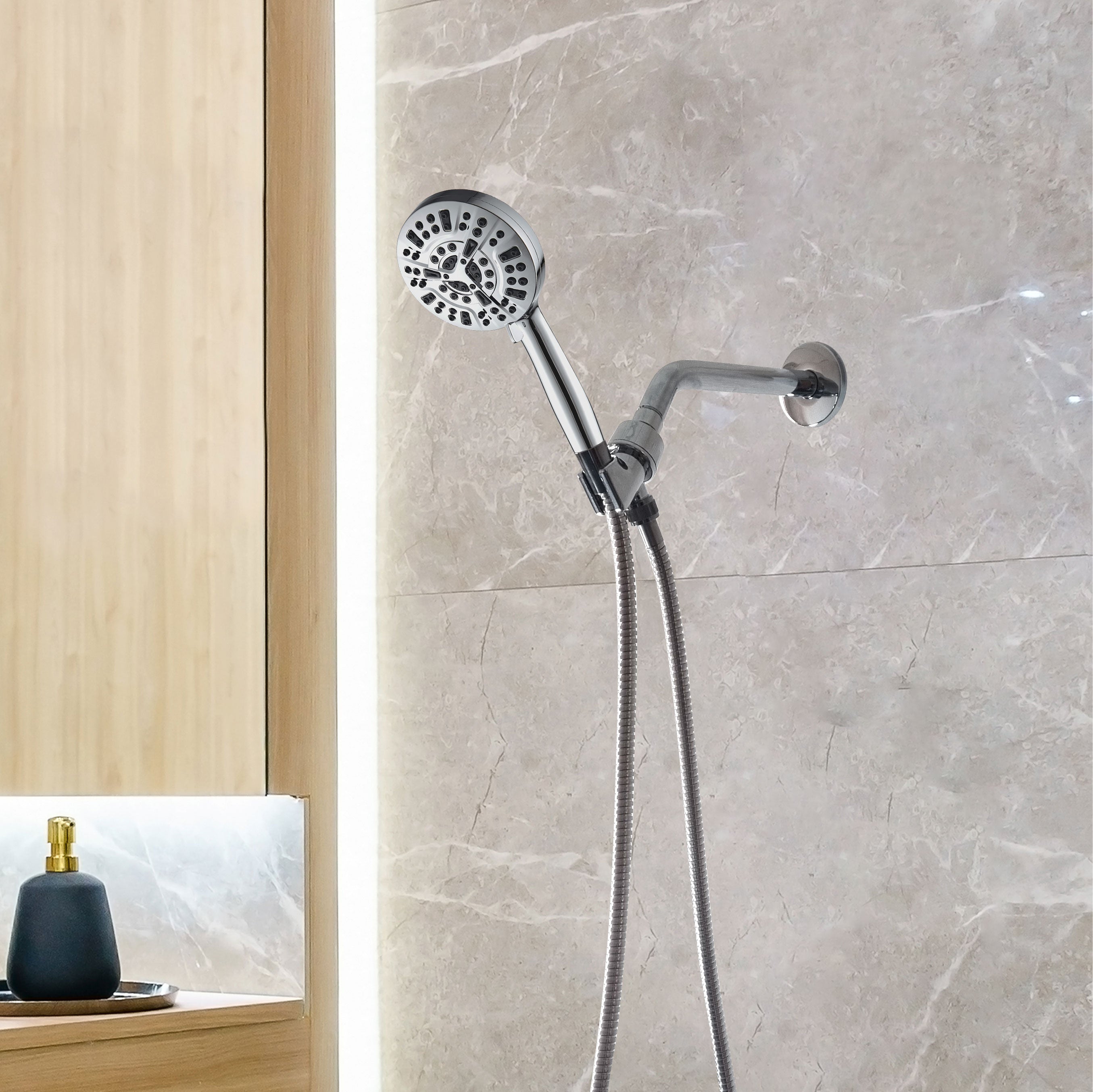 MineralStream Luxe 10 Mode Mode High Pressure Dower Head (Wirowered)