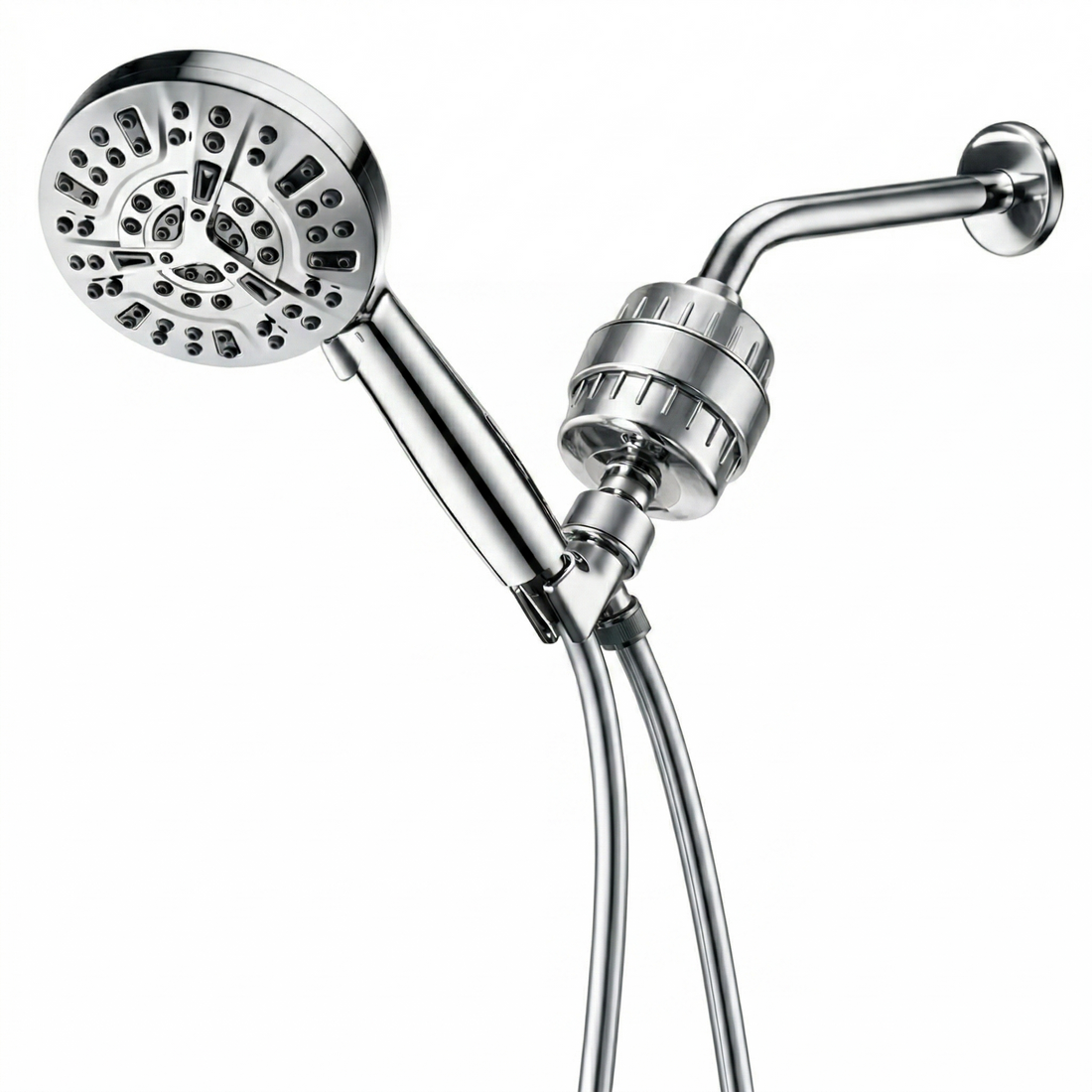 Luxe 10 Mode Showerhead Complete Shower Kit