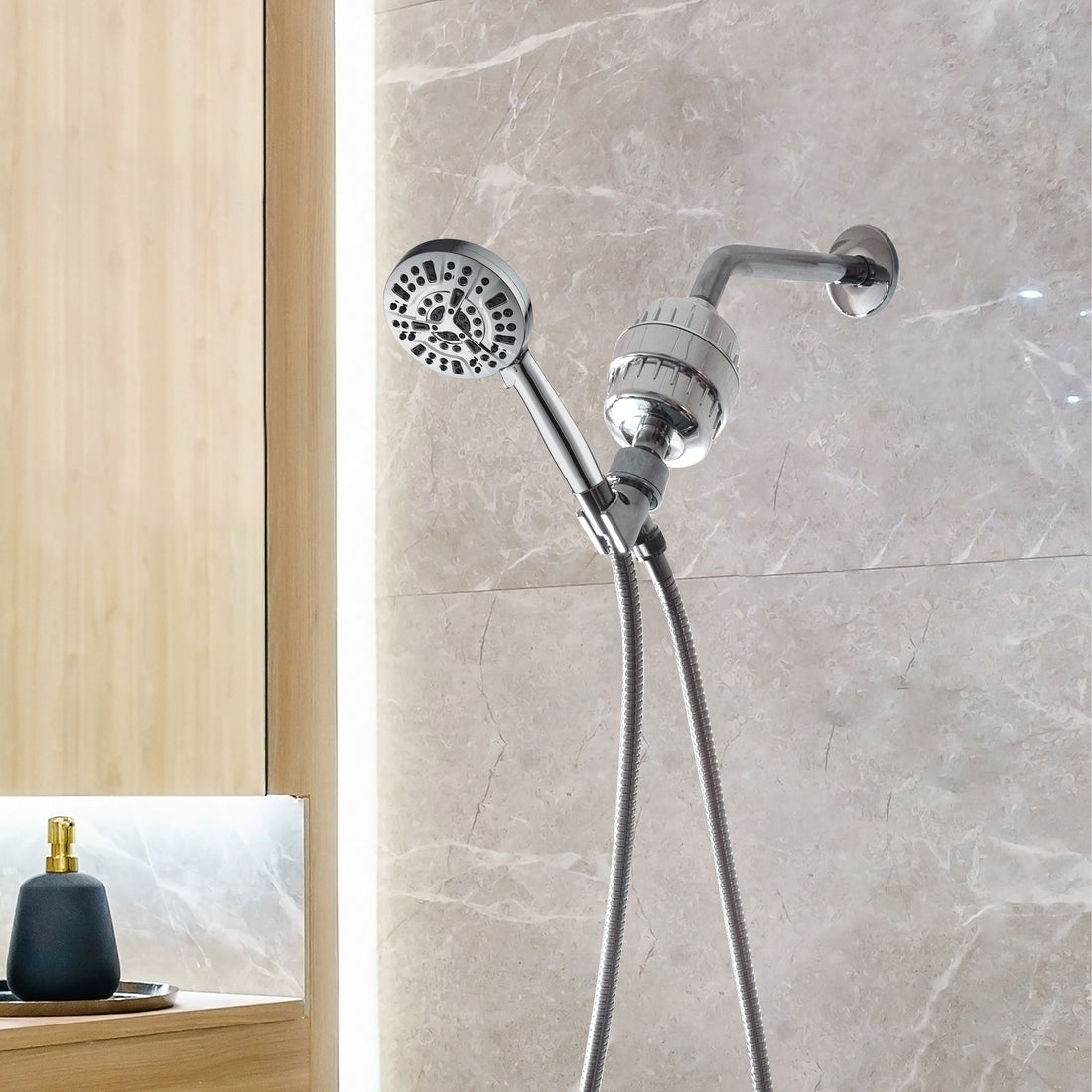 Luxe 10 Mode Mode Showerhead Kit Complete Shower Kit